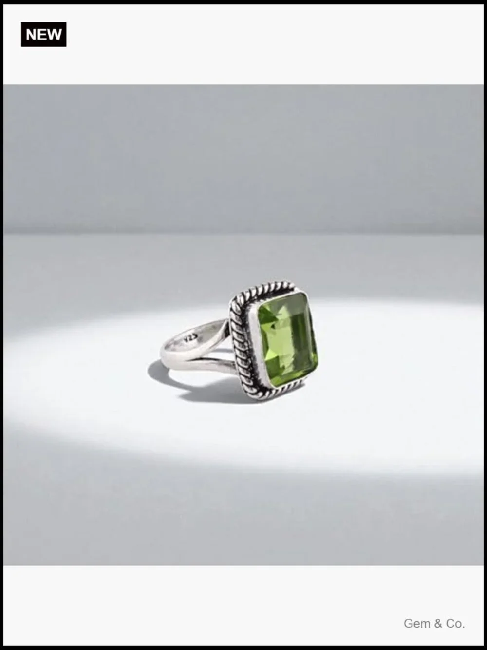 Handmade Bohemian Statement Ring, Bezel Set Oxidized Sterling Silver
